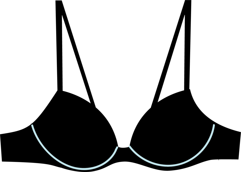 Illustration of an underwire bra