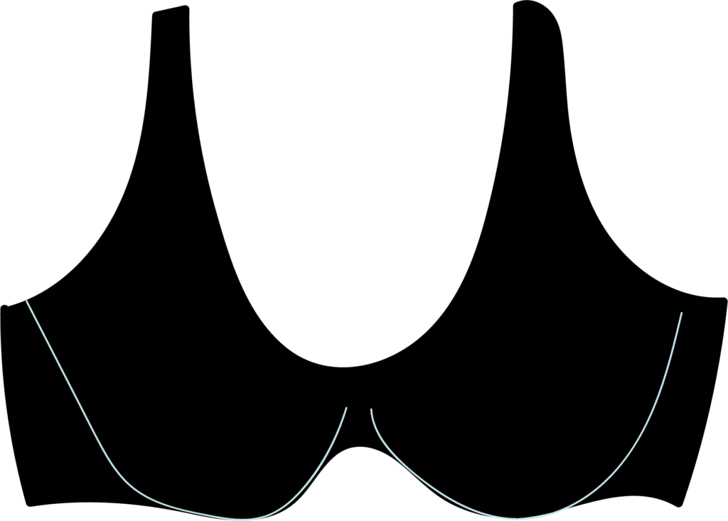 Illustration of a full coverage bra