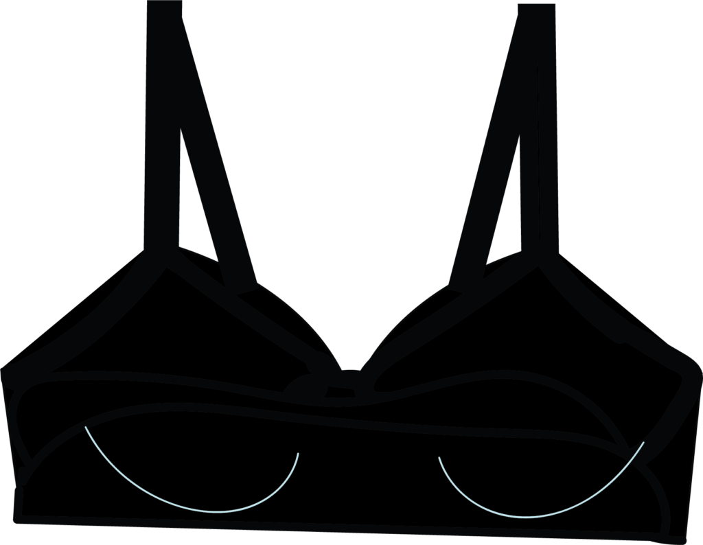 Illustration of an unlined bra
