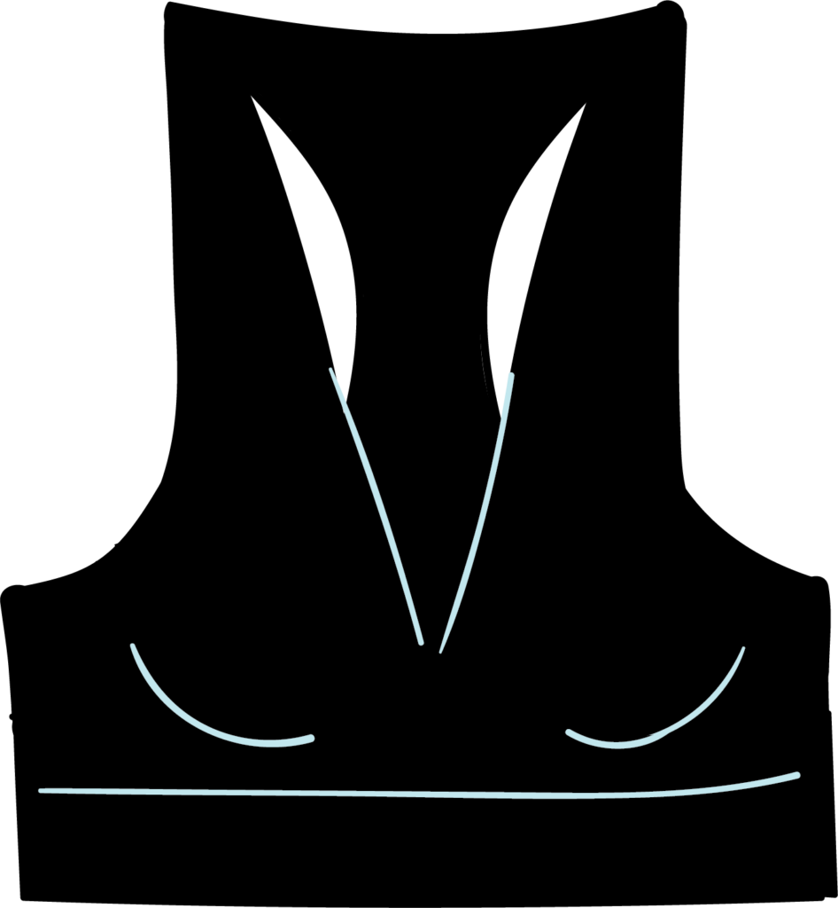 Illustration of a longline bra