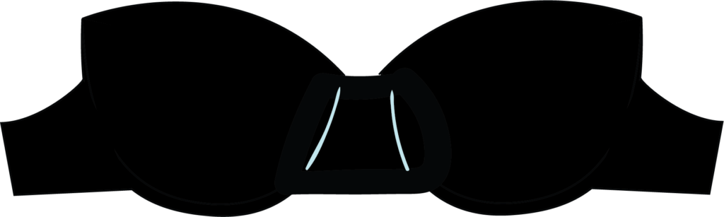 Illustration of a strapless bra