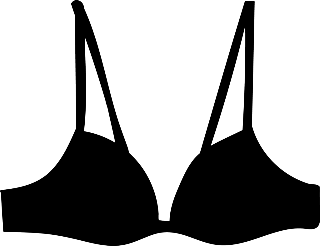 Illustration of a plunge bra