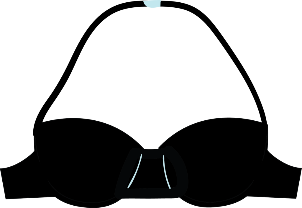 Illustration of a halter bra