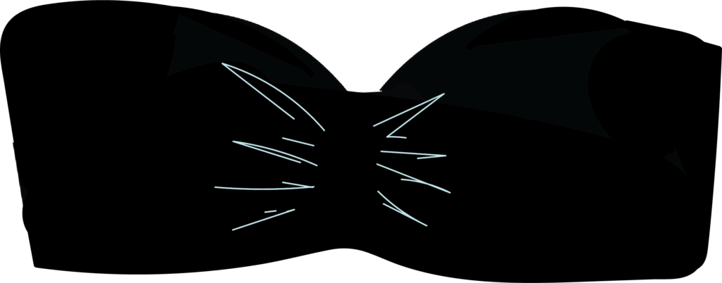 Illustration of a bandeau bra